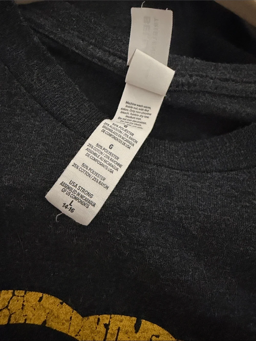 Bella Canvas Dark GreyTee with Yellow Cobra Kai Graphic